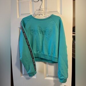 Pruvit Women’s Blue Ketones Cropped Sweatshirt Size XL
